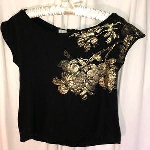 Chelsea & Violet Black Floral Top